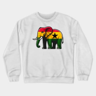 Ghana Flag Elephant Crewneck Sweatshirt